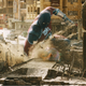 smashing into the street